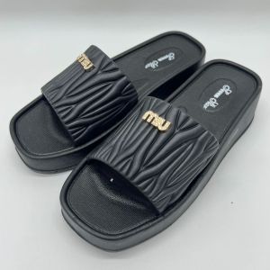 Seven Star 2328-1 Sandal Wanita Selop Hak Tebal Kekinian / Sandal Karet Korean Style Trendy Ukuran 37-40