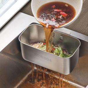 Khay rổ lọc rác bồn rửa chén bát Inox 304 LR01 chống hoen gỉ