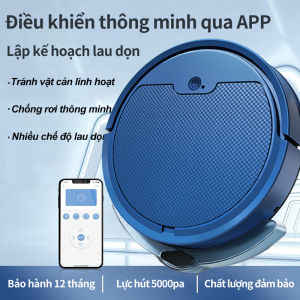 Robot Hút Bụi  Máy Hút Bụi Thông Minh. Điều Khiển Qua APP Lau Uớt Có Khay Nước Chống Rơi Chống Va Đập