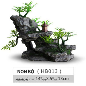 Freeship Max -Tiểu Cảnh Đá Non Bộ Mini Kazoo Garden Trang Trí Bể Cá Nhiều Mẫu Lựa Chọn Chất Liệu Nhựa Resin Giả Đá Siêu Bền