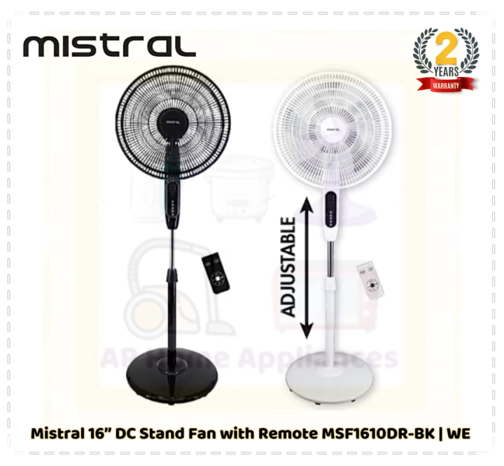 Mistral 16” DC Stand Fan with Remote MSF1610DR | MSF 1610DR - Black(BK ...