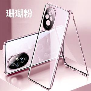 360 Full Case For Honor 200 Pro 100 100Pro 5G Double Sided Adsorption Metal Tempering Glass Protection Cover Bumper