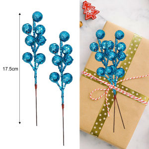 60Pcs Giáng Sinh Long Lanh Quả Thân Cây Cành quả mọng nhân tạo Cho Cây giáng sinh Vòng Hoa Đồ Trang Trí Kỳ Nghỉ trang trí tiệc cưới