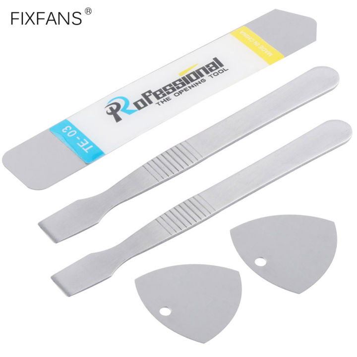PZRT 2-Piece Metal Spudger Pry Tool – Stainless Steel Blade With Soft Grip, For Phone/Tablet Repair