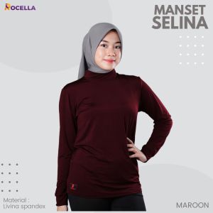 ROCELLA Manset Selina Manset Turtle Neck Bahan Livina Spandex Adem Nyaman Elastis Tidak Nerawang Bisa COD
