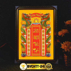 Bài Vị Cửu Huyền Thất Tổ In Tranh Trúc Chỉ Nhiều Mẫu Có Đèn Trang Trí Bàn Thờ Gia Tiên CBVCHTT-02