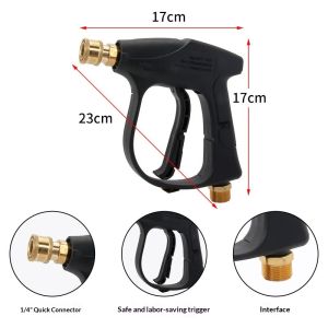 Rosy Recess High-Pressure Car Wash Gun with 1/4 Quick Connect Nozzle and Safety Trigger for Household and Outdoor Cleaning