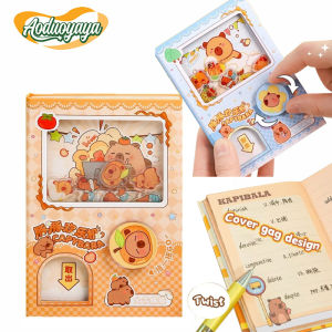 Perfect Mom and Baby A7 Notebook Notepad Capybara Gachapon Shake Toy School Stationery Cute Hadiah Student Kids