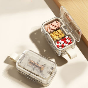 Keranixy Portable Pill Cutter Medicine Splitter Storage Holder Divider Box Tablet Organizer Travel Pocket Cutter