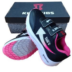 Sepatu Sekolah Anak Perempuan Laki Laki  Sepatu Warna Hitam Murah Tali Perekat Rekat Kecil Tanggung Umur 6-10 Tahun PAUD TK SD SMP SMA Kelas 1 2 3 4 5 6 7 8 9 0-KIDZTUBS1749040824
