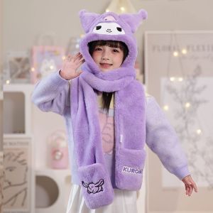 Mũ lông liền khăn quàng cổ KUROMI siêu mềm đẹp cho bé