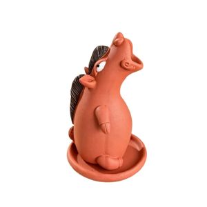 FOUNDTWO Ash Collection Tray Bathtub Backflow Incense Burner Resin Cute Animal Horse Line Incense Burner Incense Tray Heat Resistant Cone Incense Holder Tabletop Aroma Decor