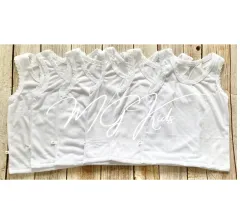 3/6 pcs White Sando for Girls from 3 to 13 yrs old Kids 100% cotton  Undergarment Uniforms Ladies Sando Jonnels