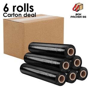 Clear Shrink wrap carton deal 6 rolls Puncture Resistant for Moving Industrial Strength Storing Pallets Packing