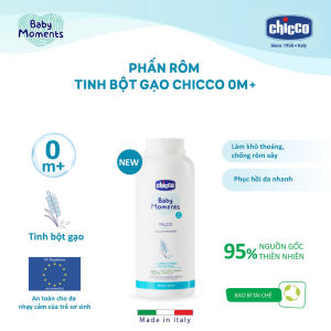 [CHÍNH HÃNG] Phấn rôm tinh bột gạo Chicco 0M+ 150g
