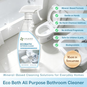 「A Plus Eco」EcoBath All Purpose Bathroom Cleaner – Mineral‑Based Formula / Gentle on Hands / Removes Limescale Soap Scum & Mould / No harsh chemicals / Safe for kids & pets / Biodegradable