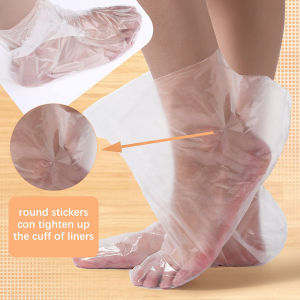 100Pcs Disposable Foot and Hand Pedicure Spa Wax Cover Bag Sock Clear Plastic Foot Masks Bags For Foot Care