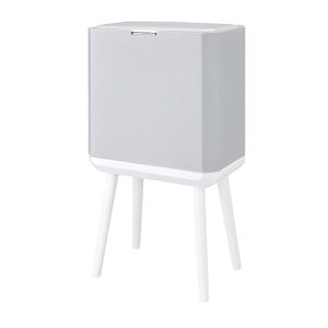 Fypo 14L Trash Can Large Capacity Dustbin with Lid High Leg Garbage Bin Classification Plastic Rubbish Bucket Press Open Japanese Style Bedroom Waste Paper Storing Container Kitchen Living Room Office Trash Can