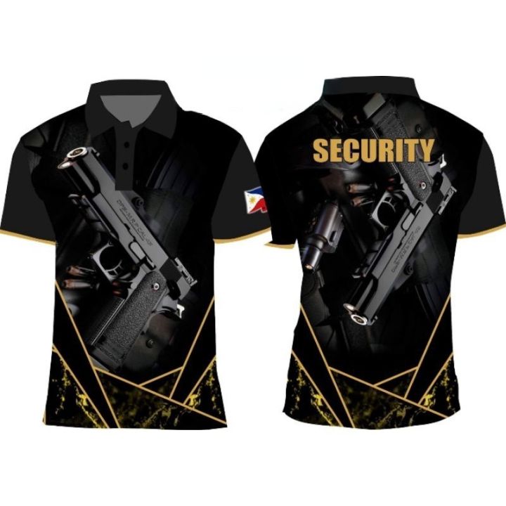 Security Blackfull Sublimation High Quality Poloshirt security guard ...