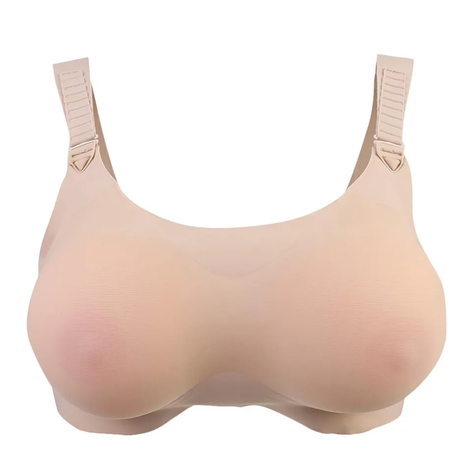 E cup Silicone Breast Form Bra Prosthetic for Crossdresing, Fake
