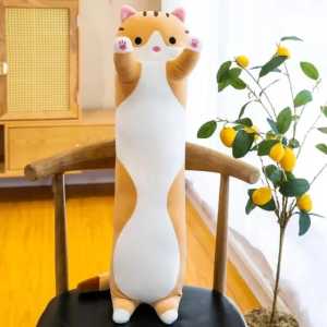 Boneka Guling kucing bahan inport murah ukuran 60 cm