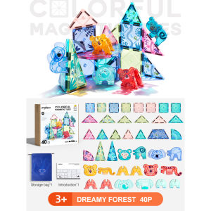 Đồ Chơi Xếp Hình Nam Châm Cầu Vồng Ánh Sáng Mideer Colorful Magnetic Tiles