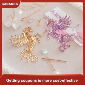 【CANAMEK】 Thời trang tinh tế Rhinestone Pony hình trâm cài cho phụ nữ quần áo Áo accessries giftsfashion tinh tế Rhinestone Pony hình trâm cài cho phụ nữ quần áo áo Áo accessries Quà Tặng