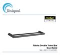 NOBEL Double Towel Bar (Gun Metal). 