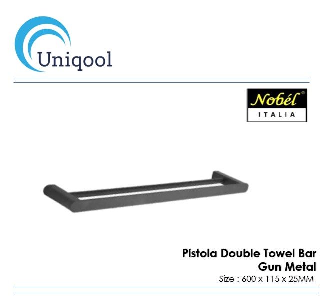NOBEL Double Towel Bar (Gun Metal)