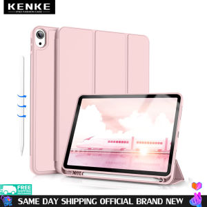 KenKe Ốp Thông Minh iPad Ốp iPad Air Thế Hệ Thứ 5 Ốp iPad Air Thế Hệ Thứ 4 Ốp iPad 2019 Air 3 Có Giá Đỡ Bút Chì Ốp Lưng TPU Mềm Đứng Thông Minh Ốp Bảo Vệ Hỗ Trợ Touch ID Cho iPad Air 10.9 Inch 2022 2020 khe Cắm Bút Bên Trái (Xanh Da Trời) mới