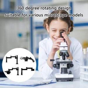 Metal Microscope Arm with 360 Degree Rotation & Space Efficient Biologist Microscope Accessory for Research Application