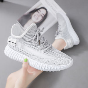 ONE YONA Fashion Lace-Up White Sport Shoes For Women Sneakers Light Round Cross Straps Flat Tennis Woman Shoes Outdoor Gym