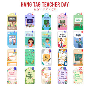 Hang Tag Hari Guru JUAL PER 10 PCS Happy Teacher Day Souvenir HangTag Goodie Bag Kado Suvenir Terima Kasih atau Perpisahan