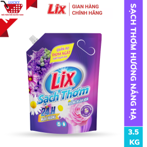 Nước giặt Lix sạch thơm hương ngàn hương hoa 32kg/Túi đánh bật vết bẩn cứng đầu nước giặt hạt lưu hương thơm lâu - Lixco Việt Nam