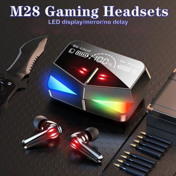 M28 TWS Wireless Earbuds Bluetooth Earphones X15 Gaming Headsets HD