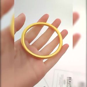 Vintage Eternal Love 999 Inheriting Ancient Method Sand Gold Bracelet for Women Solid Gold Matte Simple Bracelet