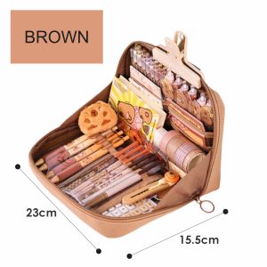 AMK XL Size Organizer Bag Pencil Box Cosmestic Bag Makeup Bag Pencil Case Ziplock Design Korea Style Bag Doorgfit Present Hadiah 铅笔盒