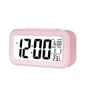 Big screen LED Clock Digital Desktop Alarm clock calender temperature function night sensor with LＥＤ　ＬＩＧＨＴ