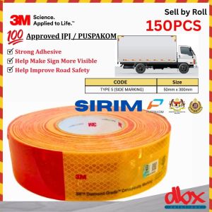 ROLL -  FREE SHIPPING (Ready Stock) Original 3M Sirim Type 5 Lorry Marking Approve JPJ Puspakom / TYPE 1 & 2  KPL