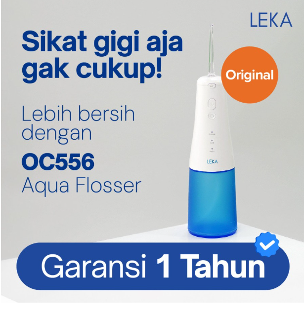 LEKA OC556 Aqua Flosser - Portable Oral Dental Water Irrigator - Hanya 1 Unit