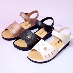 [Free Shipping] 2025 New Womens Mom Shoes Plastic Sandals Summer Mid-heel Soft Sole Shoes for Middle-aged and Elderly Women