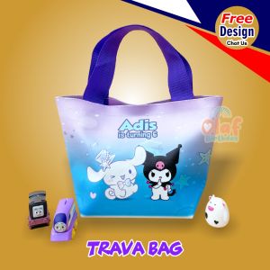 Trava Bag | Tas Hampers Souvenir Ultah Goodie bag Anak Premium Custom Desain Full Print Warna