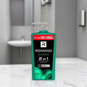 Dầu Gội Romano Classic 900ml – Hương Thơm Lịch Lãm Chuẩn Phong Độ Nam