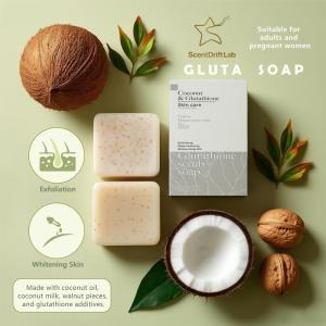 Pencerah Mencerahkan Melembutkan & Eksfoliasi dengan NIACINAMID ScentDrift Lab Body Soap Sabun GLUTATHIONE [2 biji]