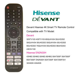 universal remote Hisense devant LCD LED TV Player Television  prime video/ BROWSER/ YouTube/ NETFLIX