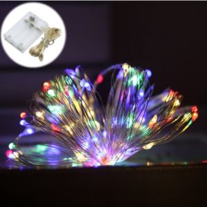 FS Lampu LED Baterai LED Kawat Bobo Balon Lampu LED 1 Meter Lampu Tumblr Lampu Kawat