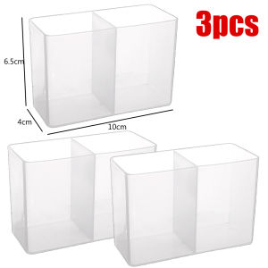 YEAPERY 1/3Pcs Divided Storage Box Transparent Wall-mounted Lipstick Container Self-adhesive Boxes for Jewelry Cosmetic Bathroom Organizer Supplies