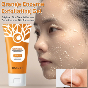 Orange Enzyme Gentle Exfoliating Gel Deep Clean Whitening Scrub Face Brighten Peeling Gel Blackhead Removal Shrink Pores Skin Care