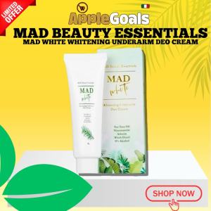 MAD BEAUTY ESSENTIALS MAD WHITE WHITENING UNDERARM DEO CREAM 30g Brightening Anti Odor Smoothens