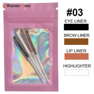 4 In 1 Filler Makeup Pen 4 Colors Eyeliner Eyebrow Lip Highlighter Pencil Easy Color Long Lasting Beauty Tool for Travel